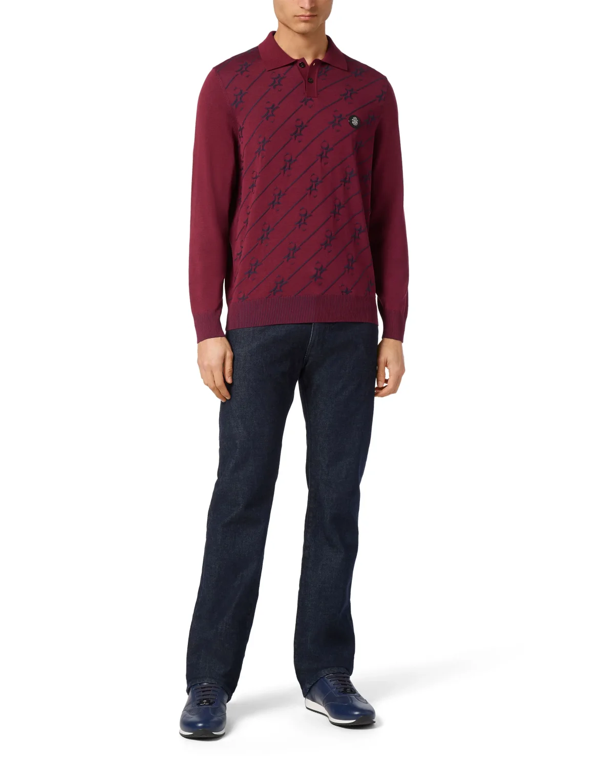 Silk Polo Shirt LS, цвет: Красный