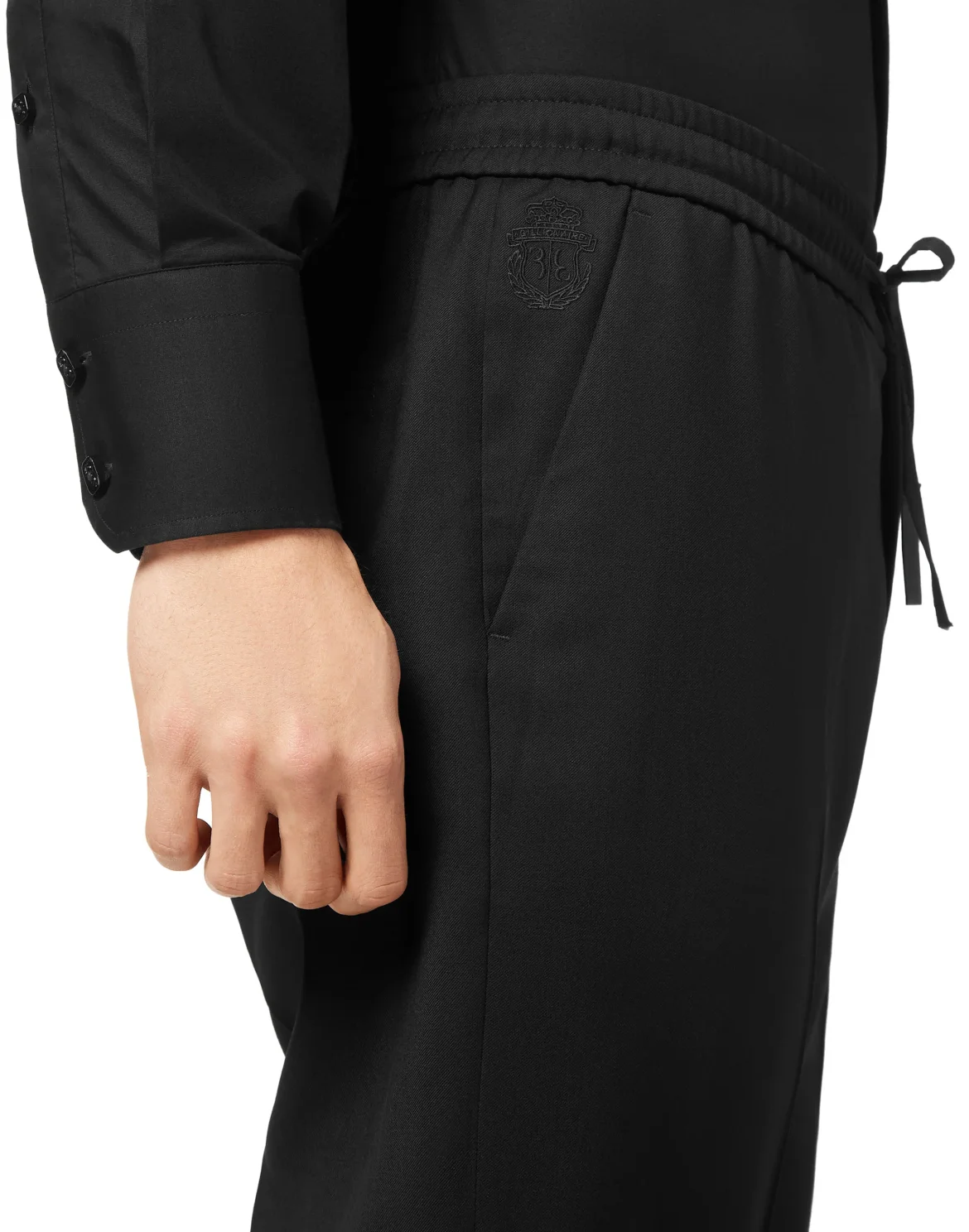 Wool Regular Chinos, цвет: Черный