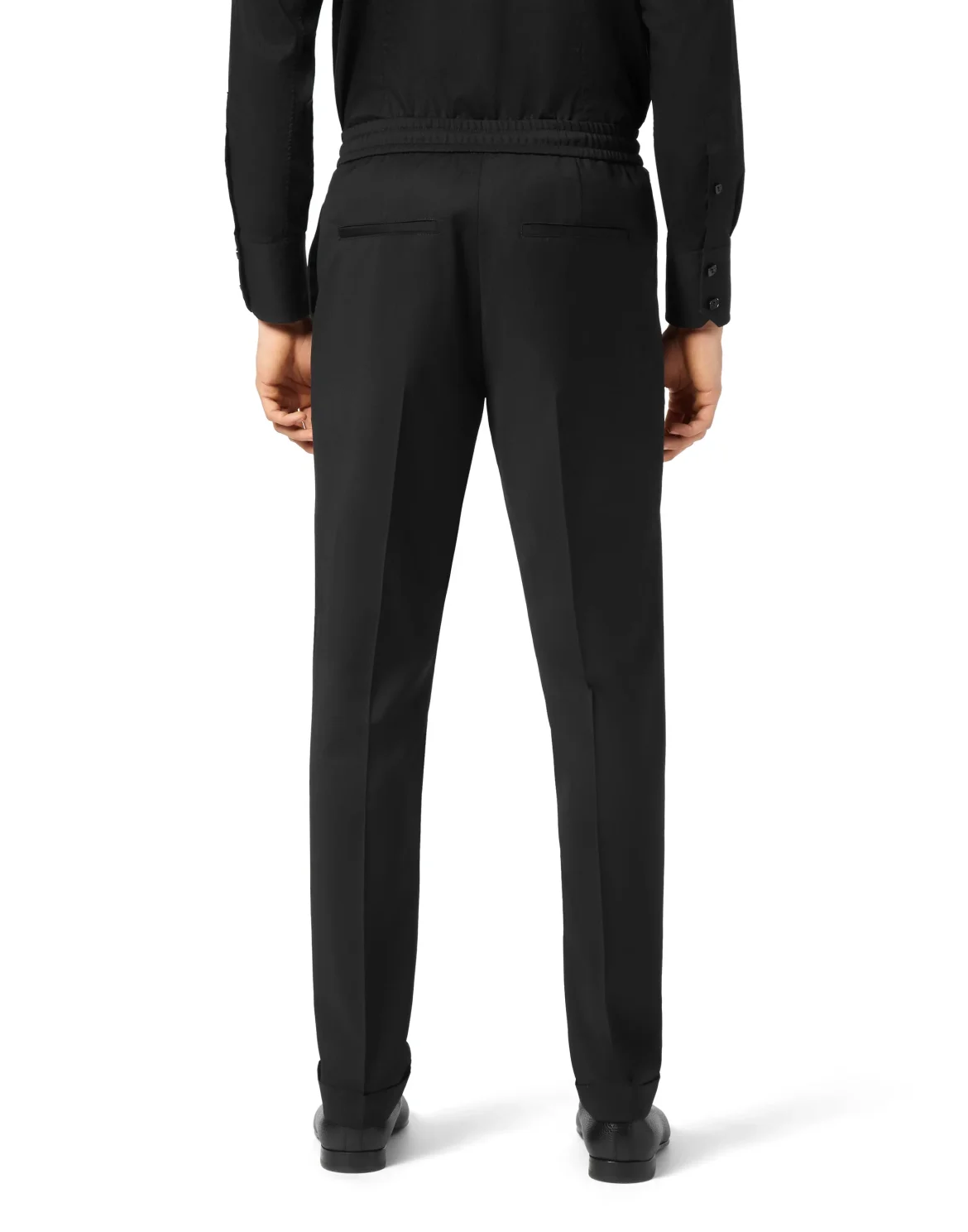 Wool Regular Chinos, цвет: Черный