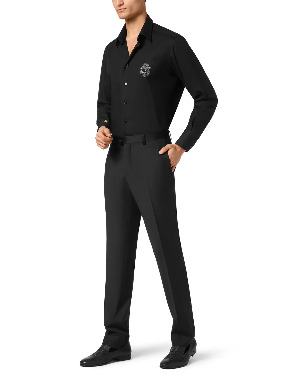 Wool Satin Smocking Trousers, цвет: Черный