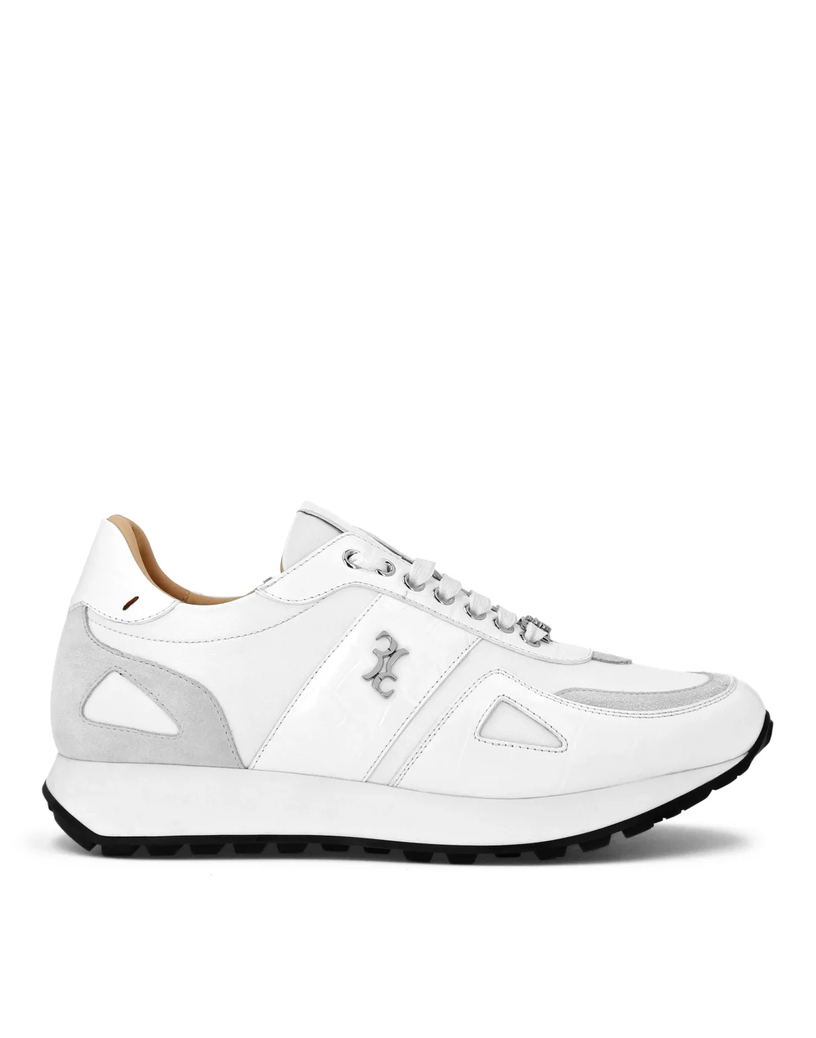 Crocco Printed Nabuk& Suede Runner, цвет: Белый
