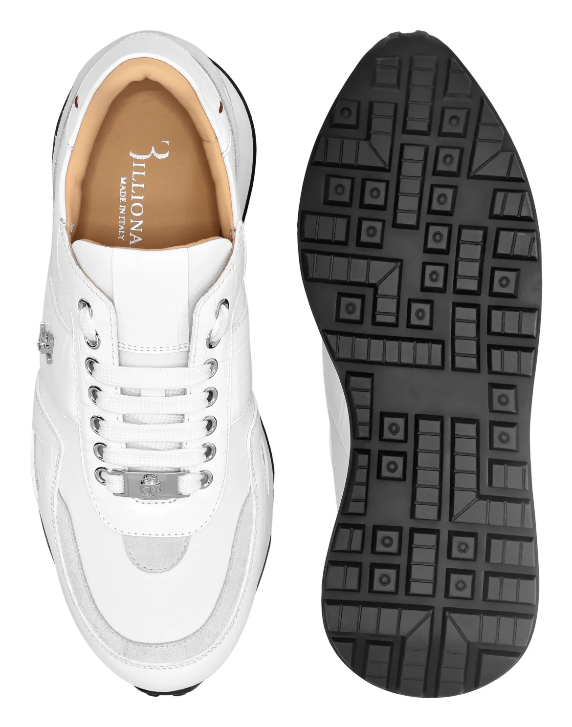 Crocco Printed Nabuk& Suede Runner, цвет: Белый