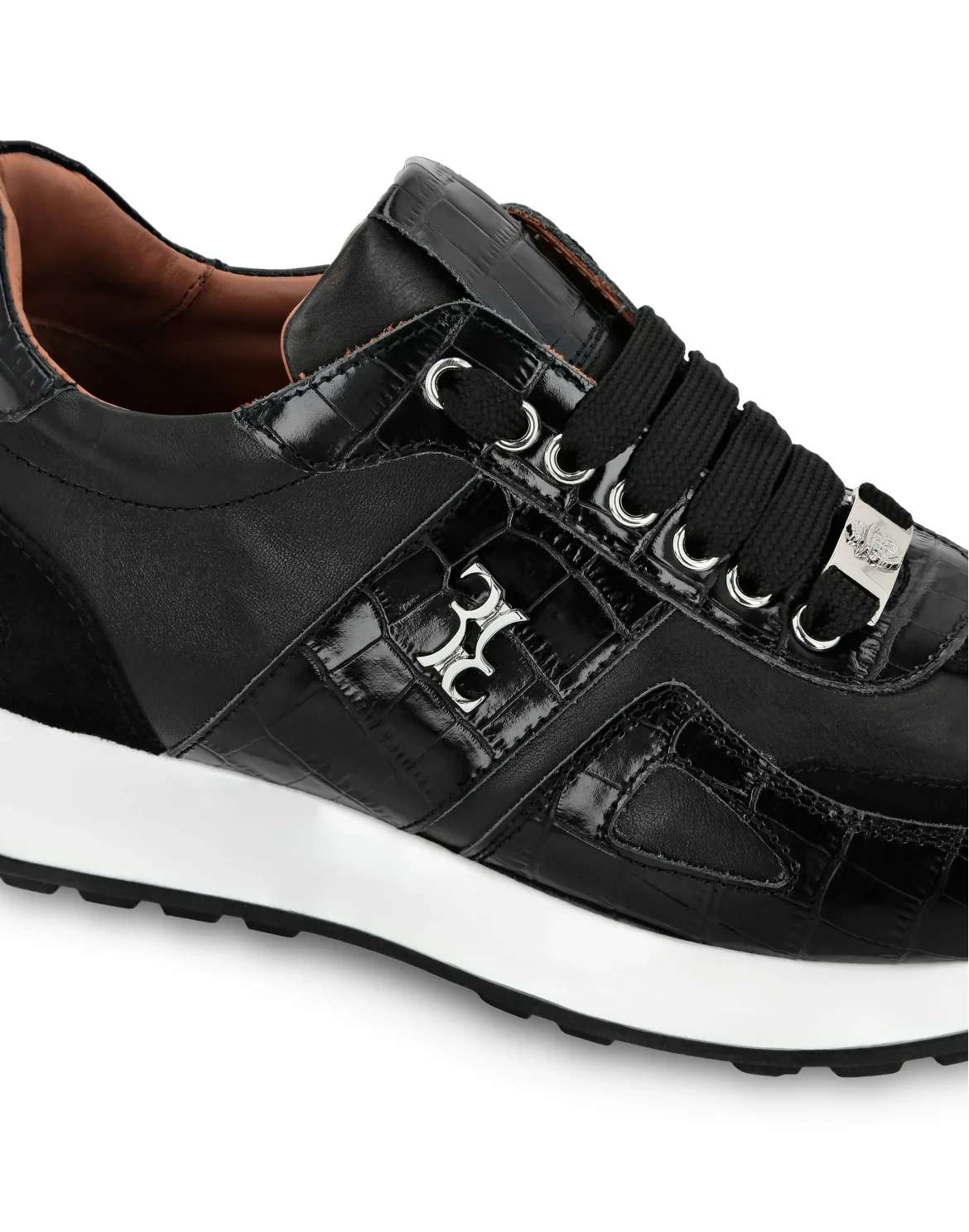 Crocco Printed Nabuk& Suede Runner, цвет: Черный