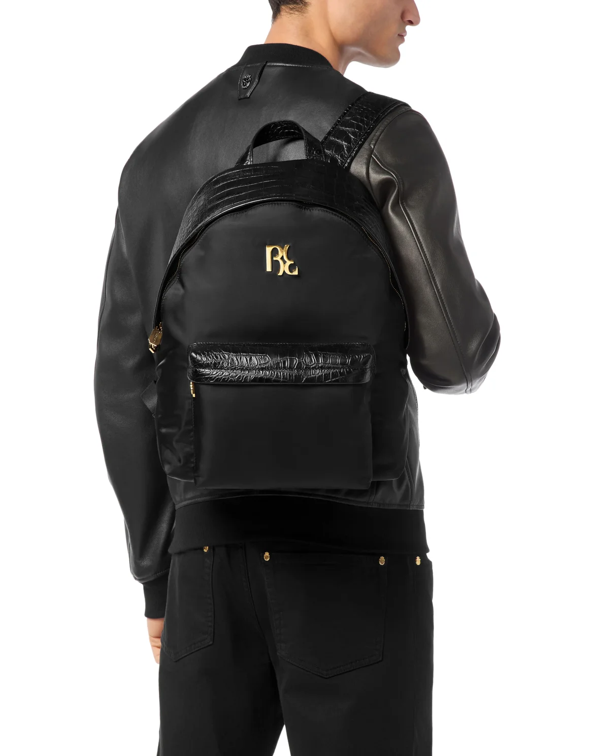 Backpack Nylon + Crocco, цвет: Черный