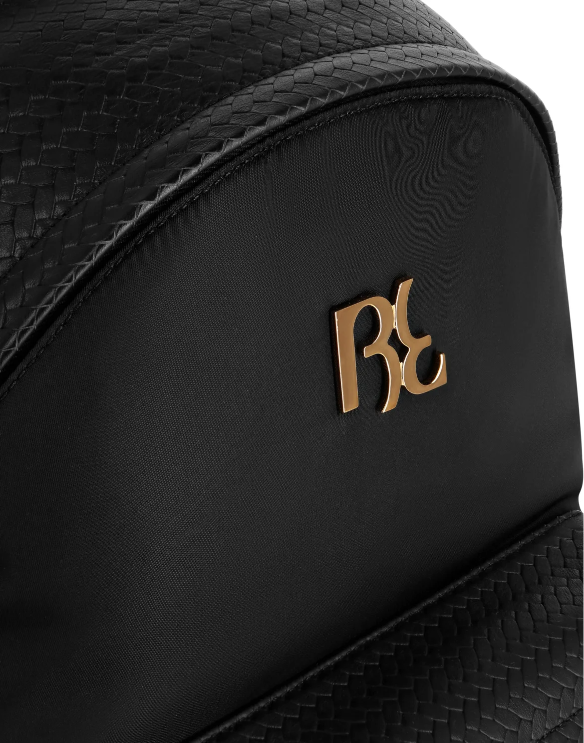Backpack Nylon + Waved Leather, цвет: Черный