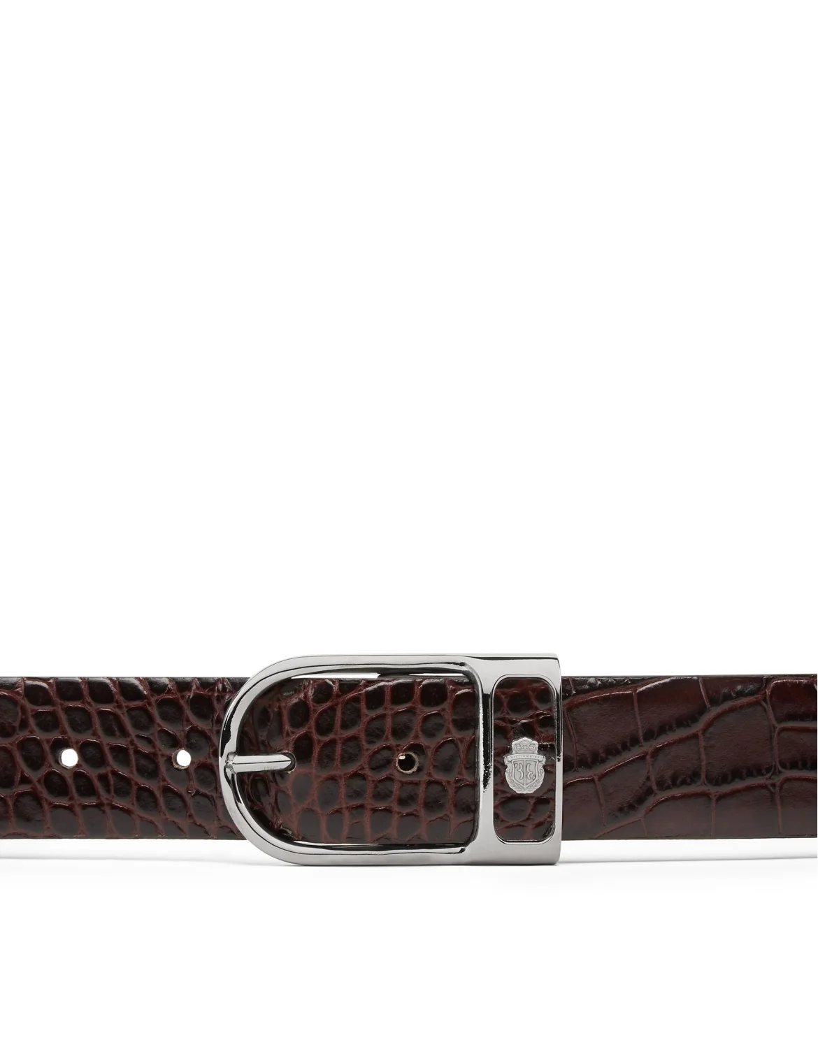 Leather Belt Crocco, цвет: Коричневый