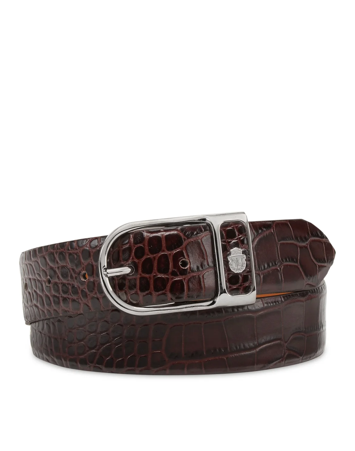 Leather Belt Crocco, цвет: Коричневый