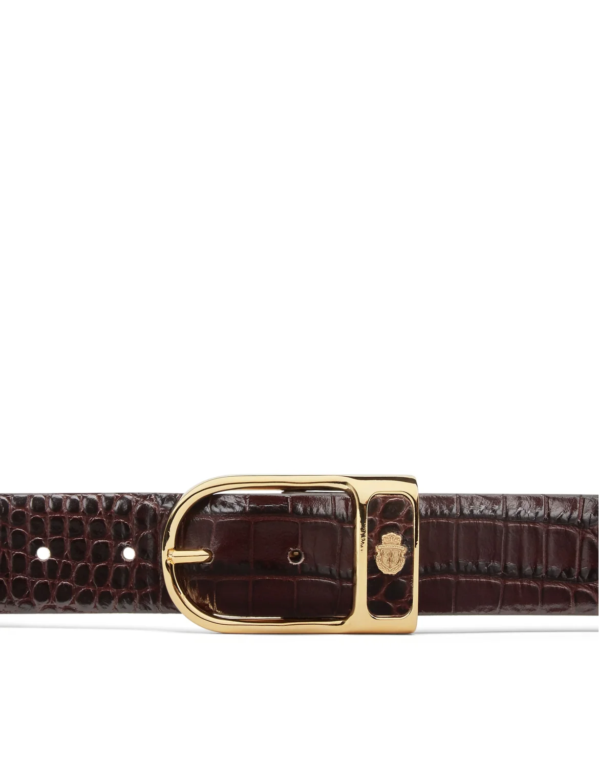 Leather Belt Crocco, цвет: Золотой