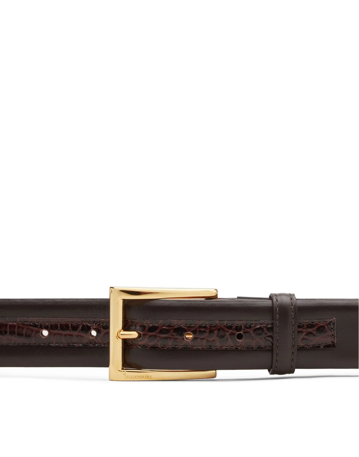 Leather Belt Crocco, цвет: Коричневый