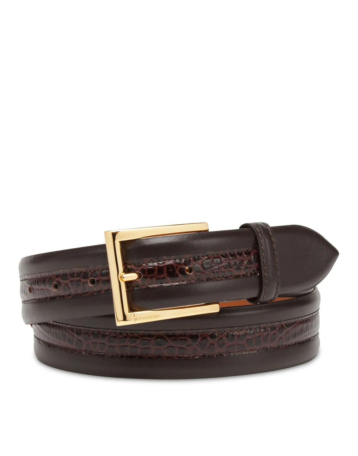 Leather Belt Crocco, цвет: Коричневый