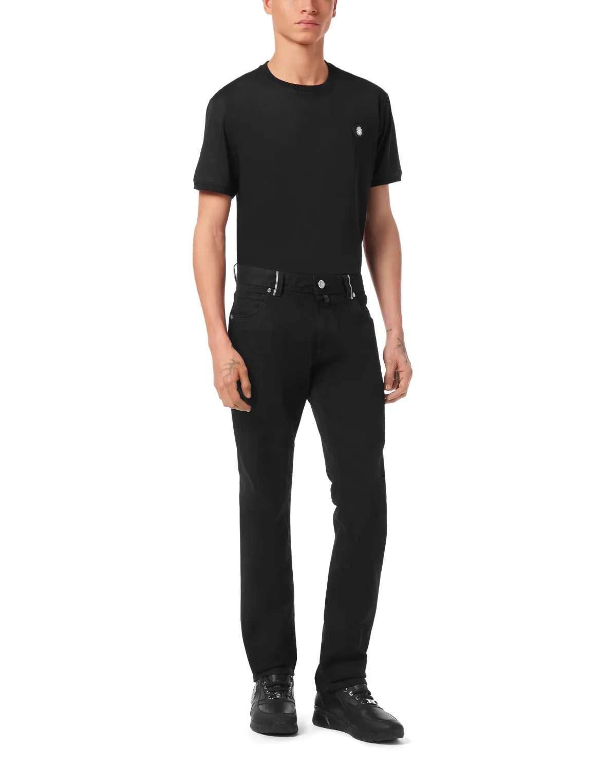 5 Pockets Super Straight Cut Jeans, цвет: Черный