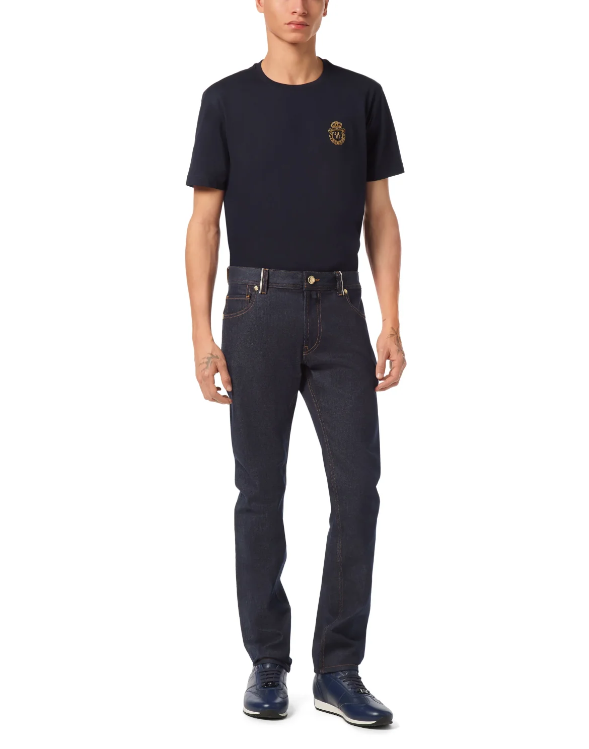 5 Pockets Super Straight Cut Jeans, цвет: Синий