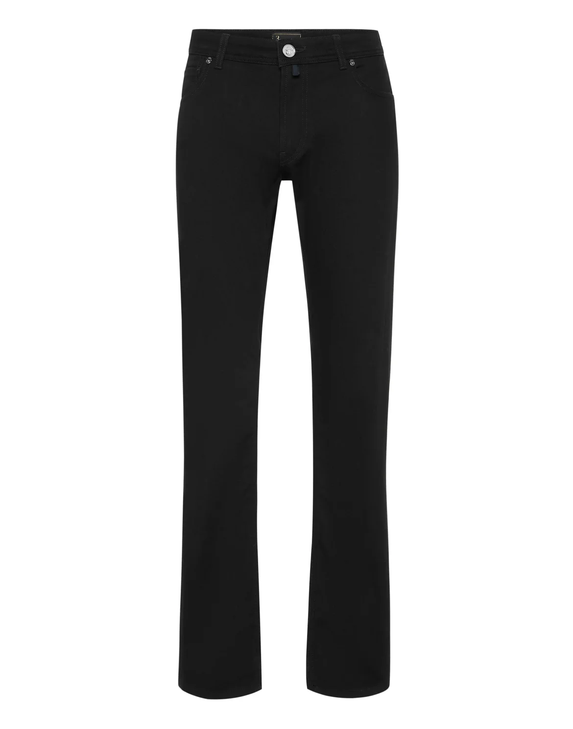 Embroidered 5 Pockets Regular Cut Jeans, цвет: Черный