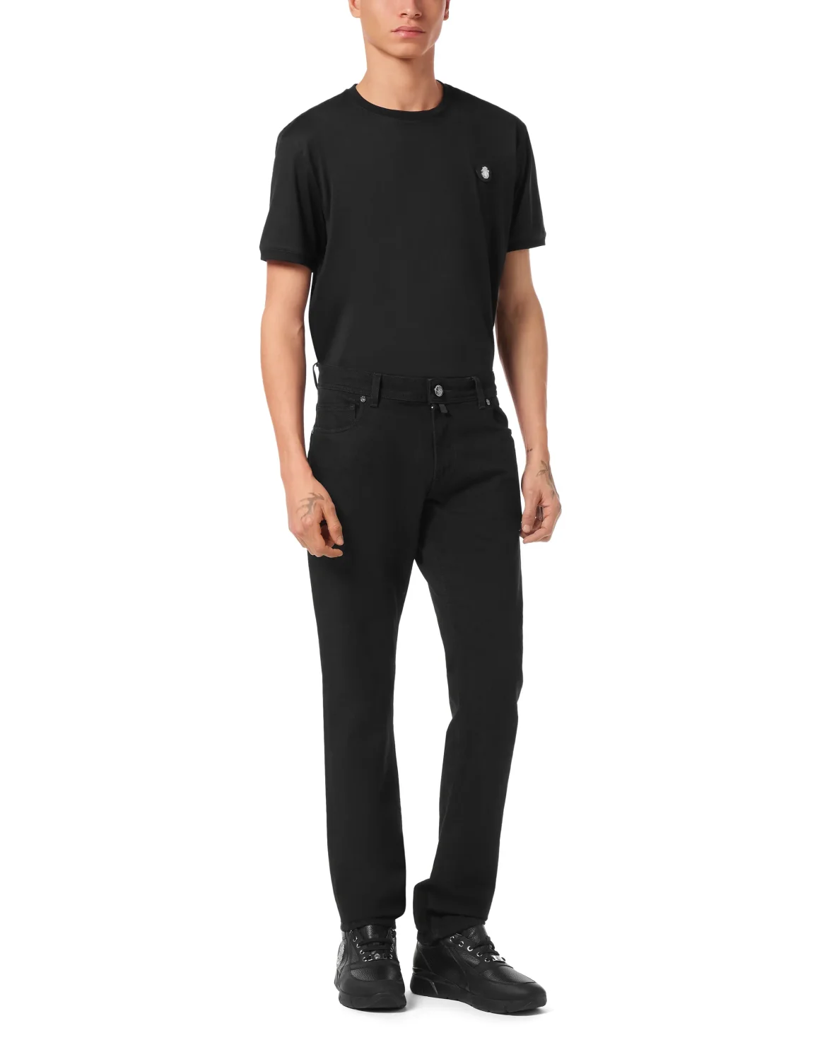 Elaphe 5 Pockets Super Straight Cut Jeans, цвет: Черный