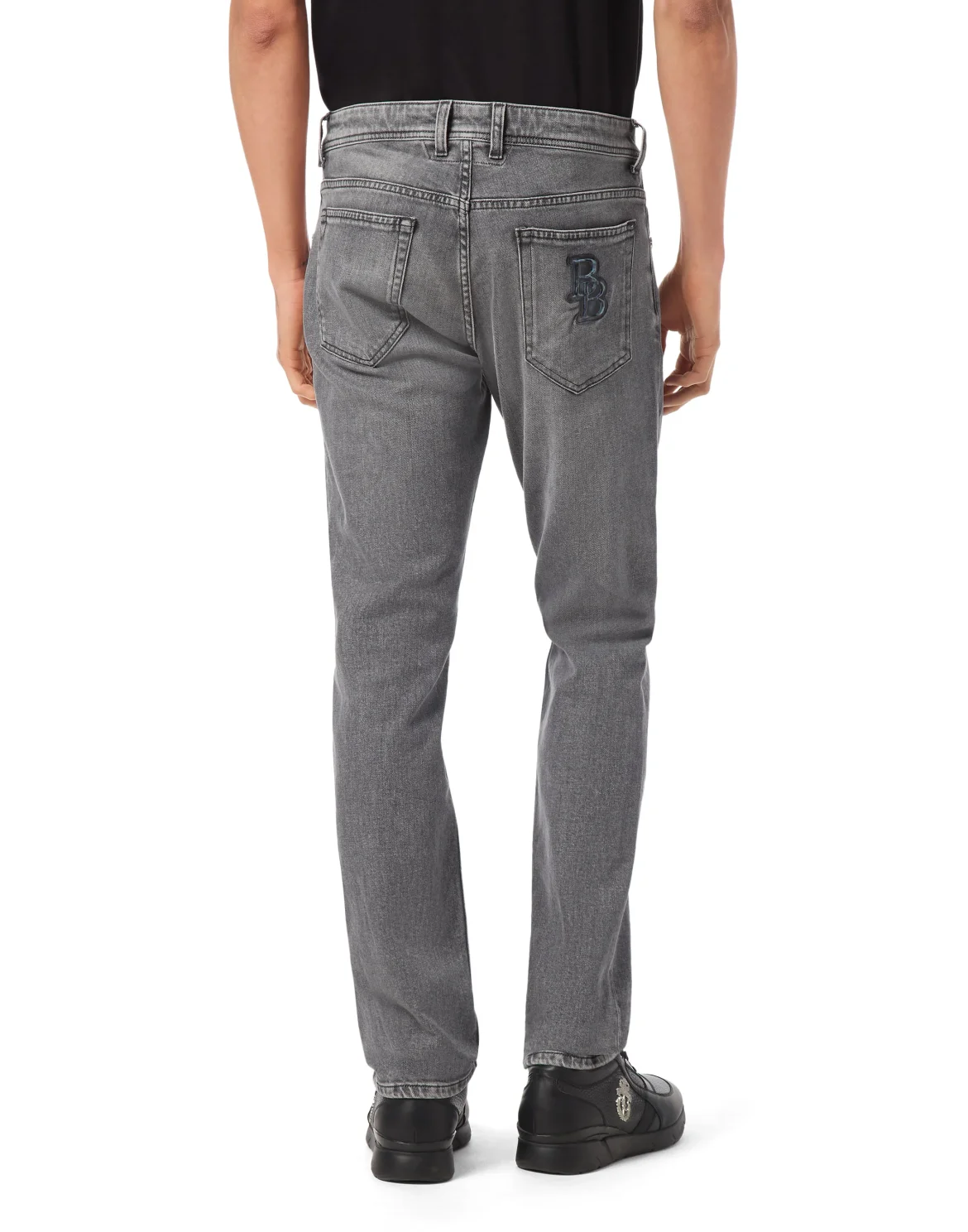 5 Pockets Super Straight Cut Jeans, цвет: Серый