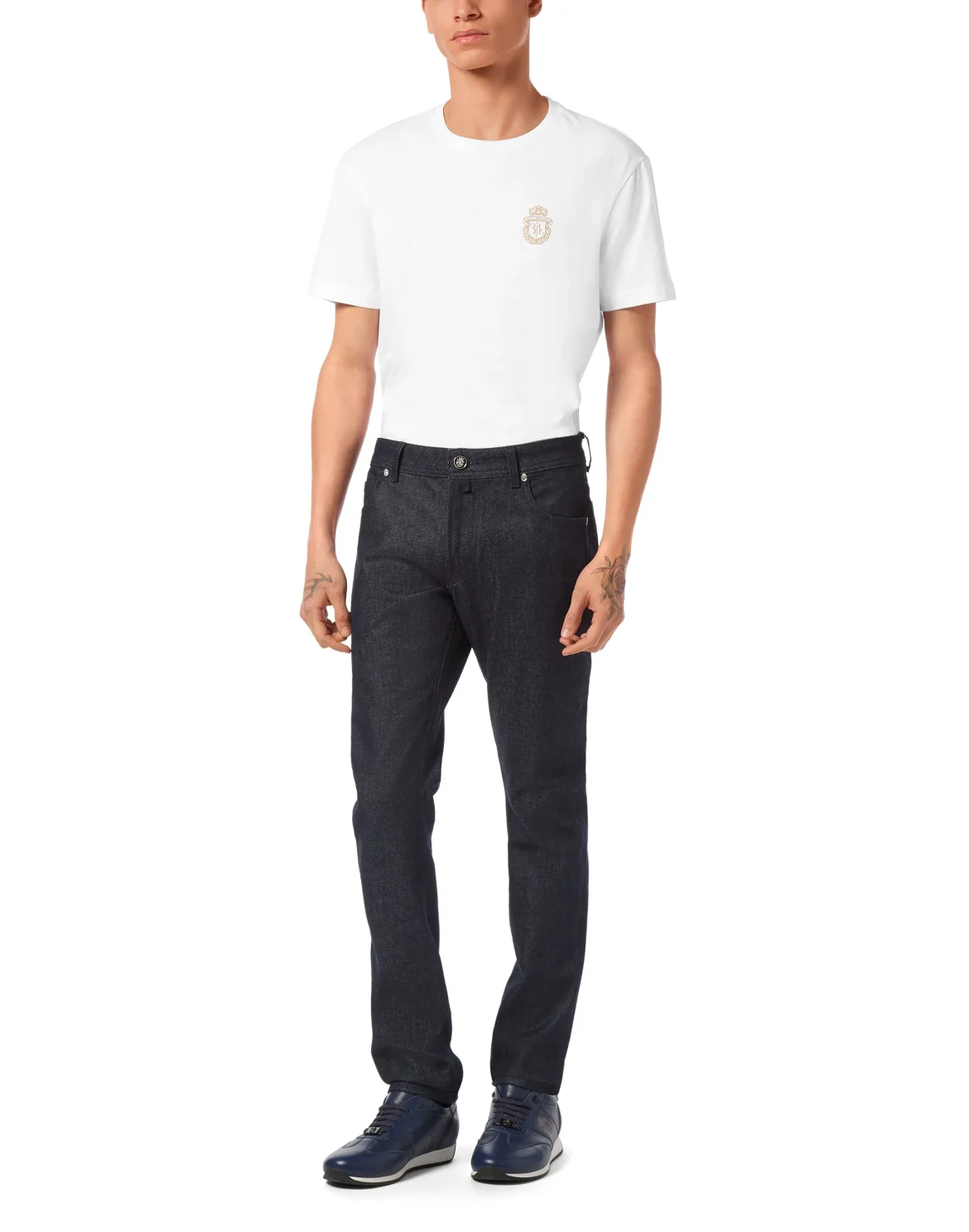 5 Pockets Super Straight Cut Jeans, цвет: Синий
