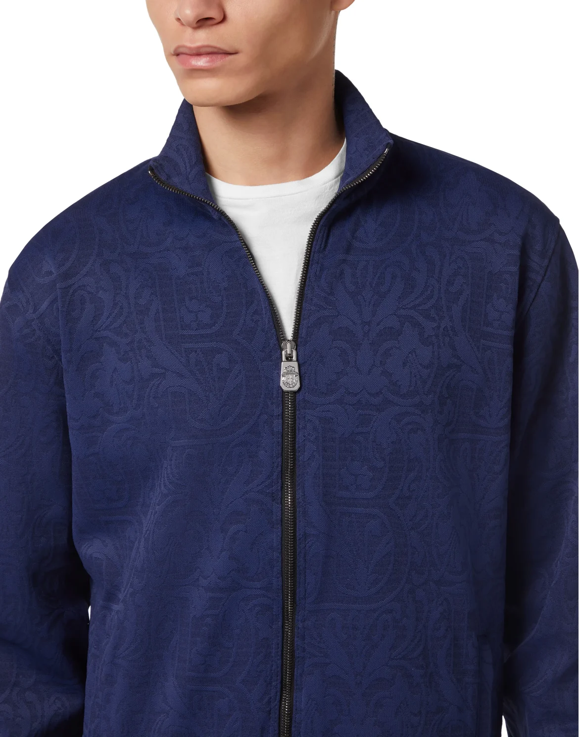 Jacquard Tracksuit Jacket LS, цвет: Синий