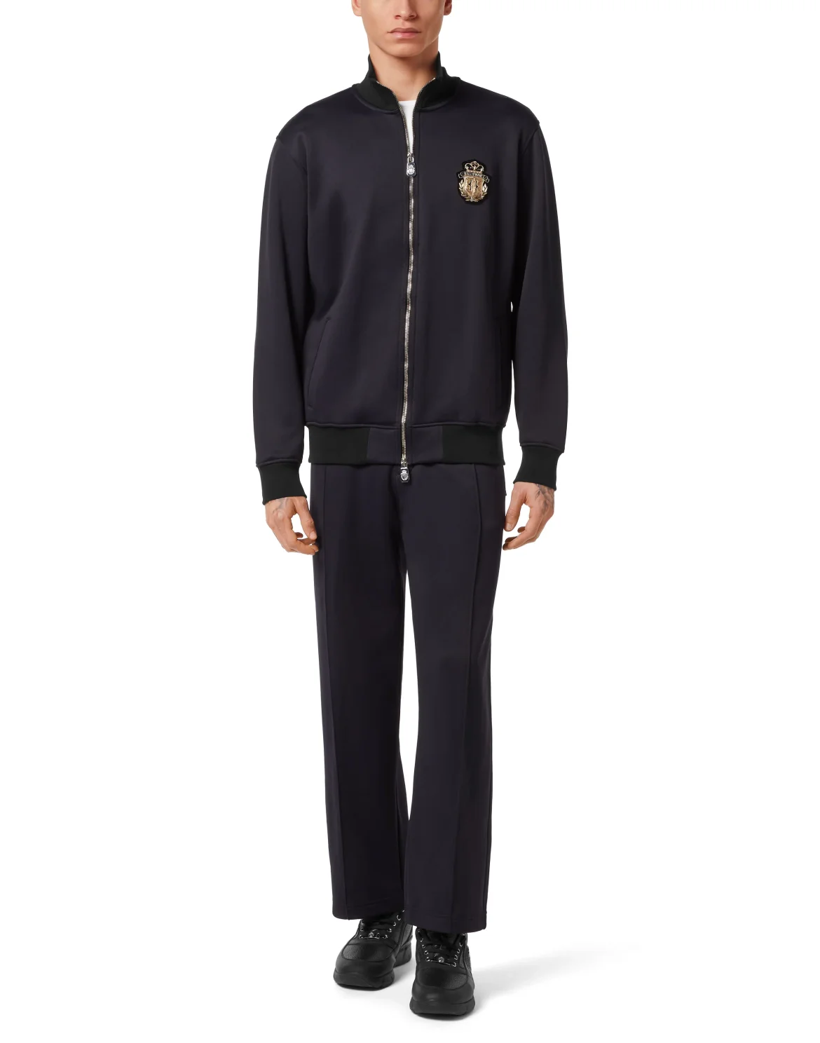 Tracksuit Jacket LS Crest, цвет: Черный