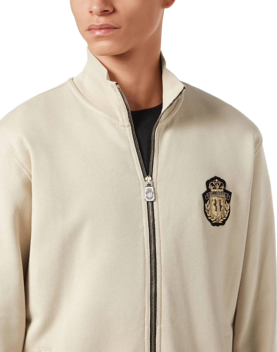Tracksuit Jacket LS Crest, цвет: Бежевый