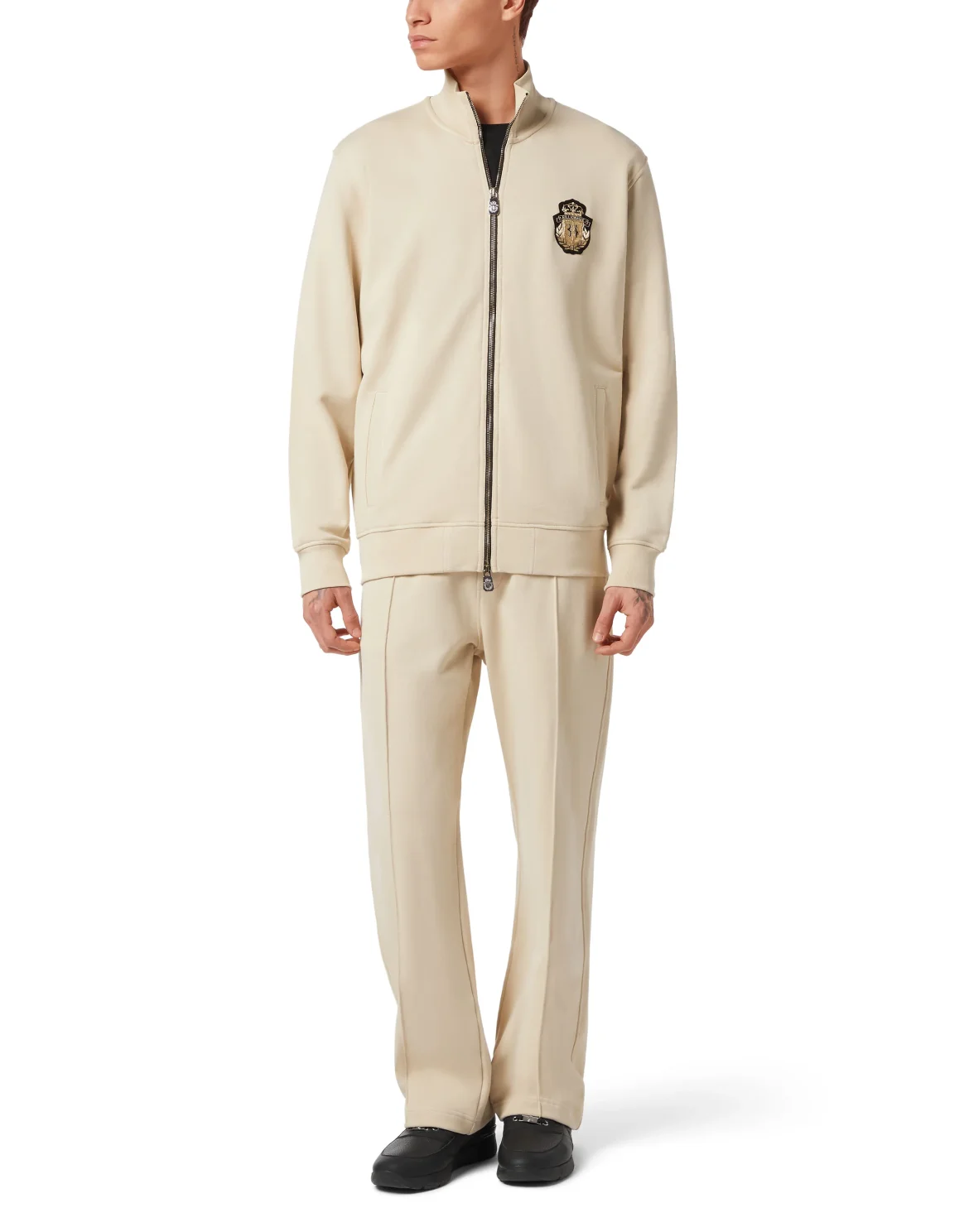 Tracksuit Jacket LS Crest, цвет: Бежевый