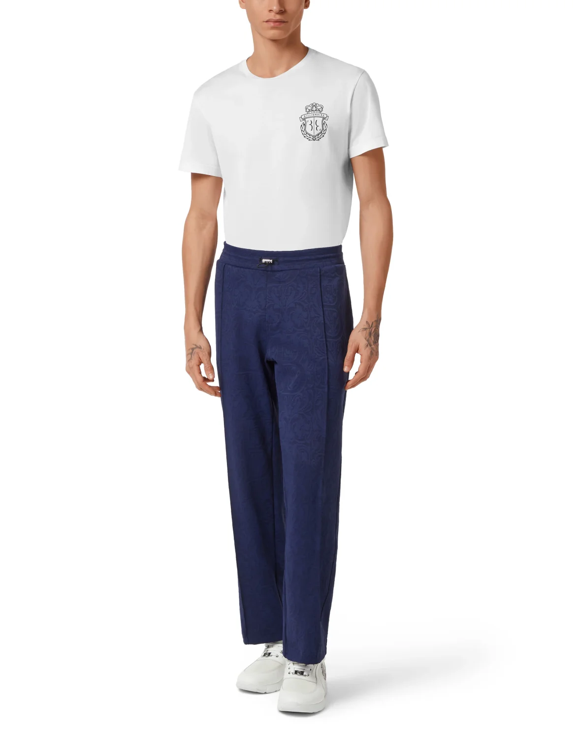 Jacquard Tracksuit Pants, цвет: Синий