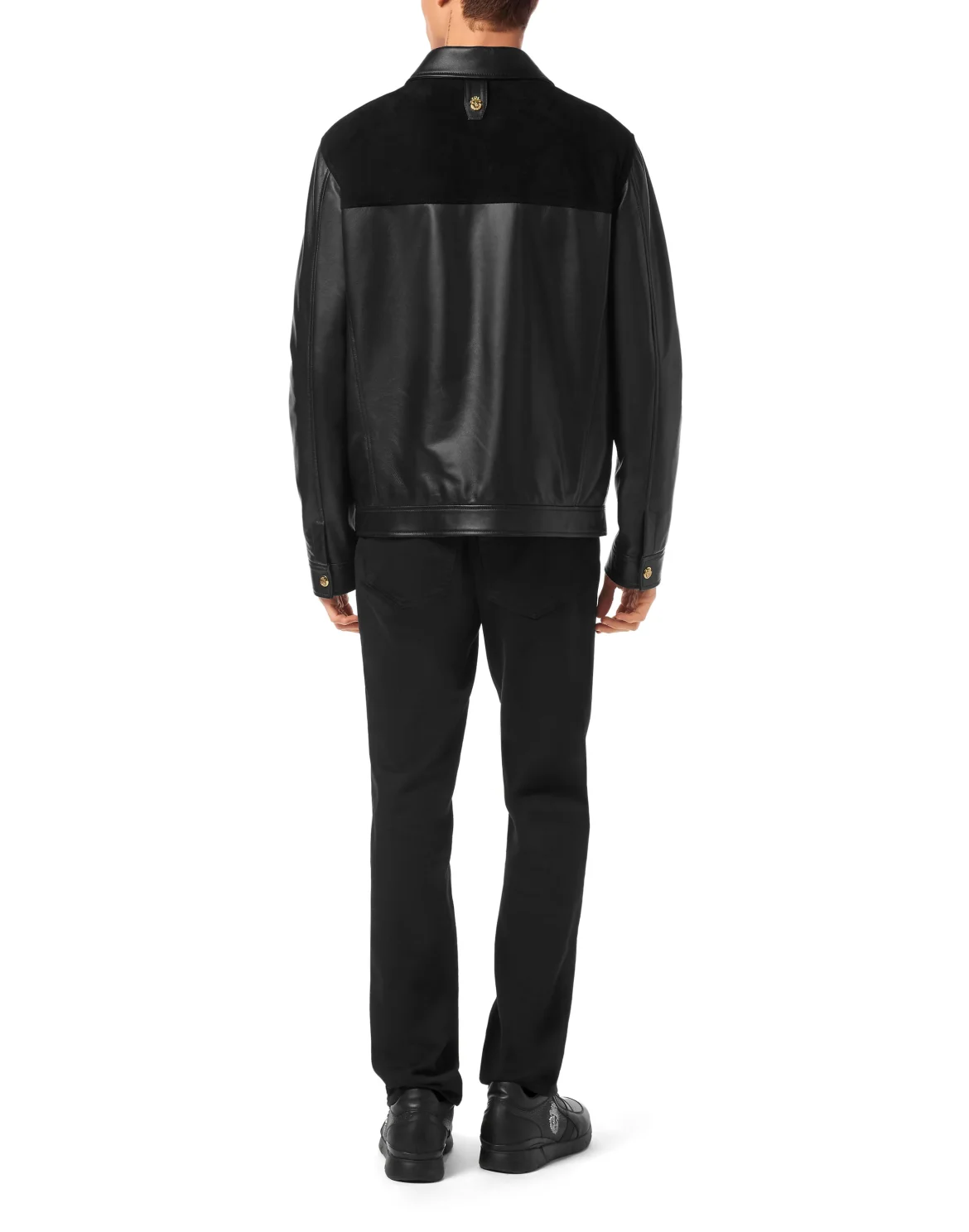 Nappa and Suede Blouson, цвет: Черный