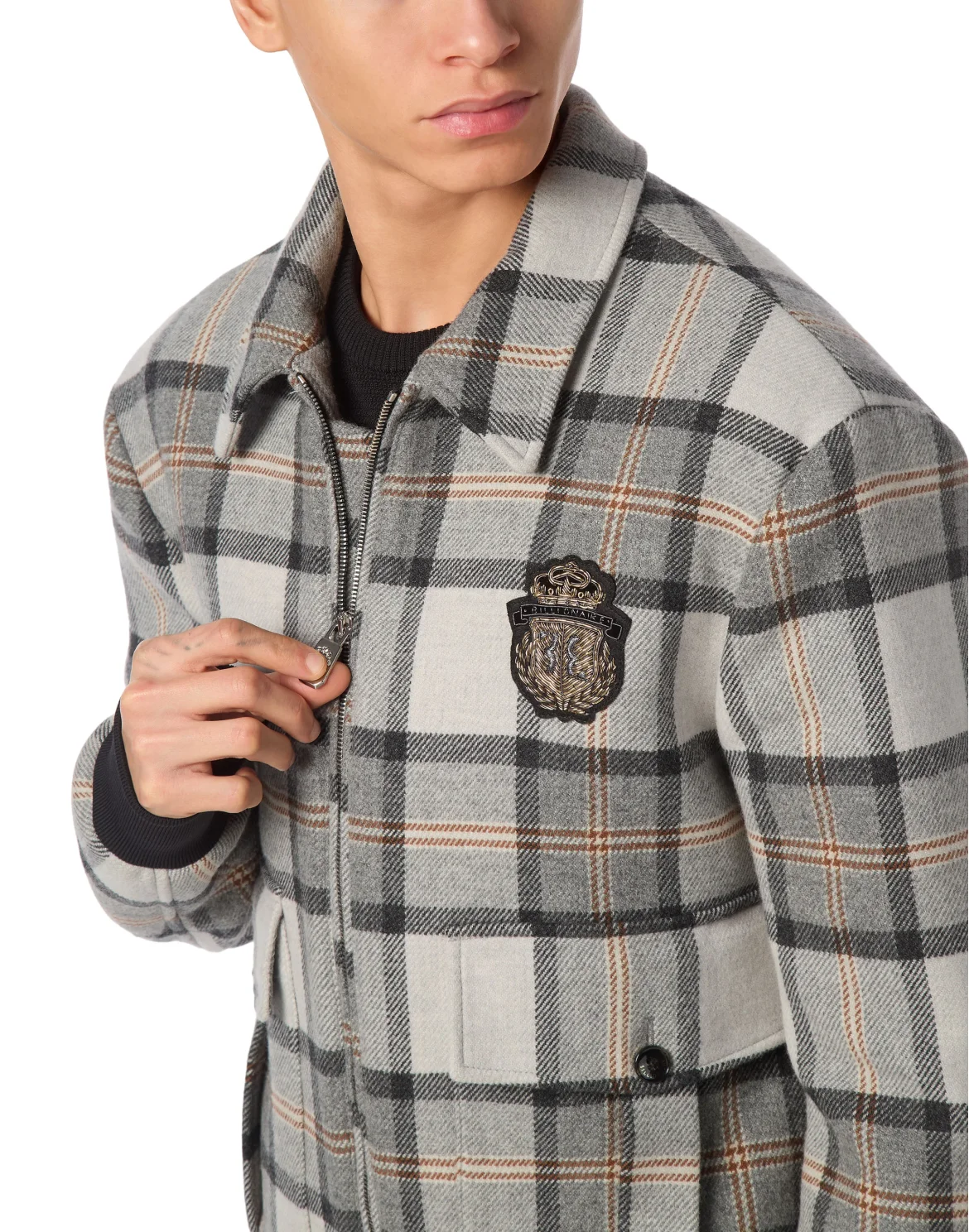 Wool Check Jacket Crest, цвет: Бежевый
