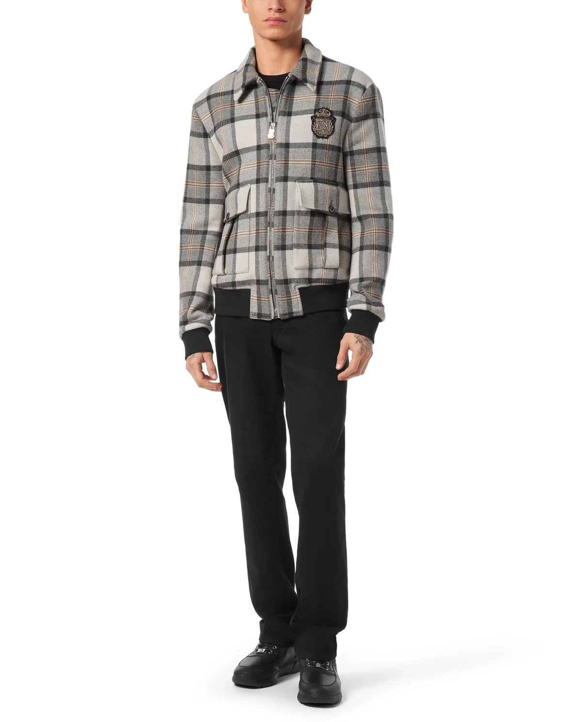 Wool Check Jacket Crest, цвет: Бежевый