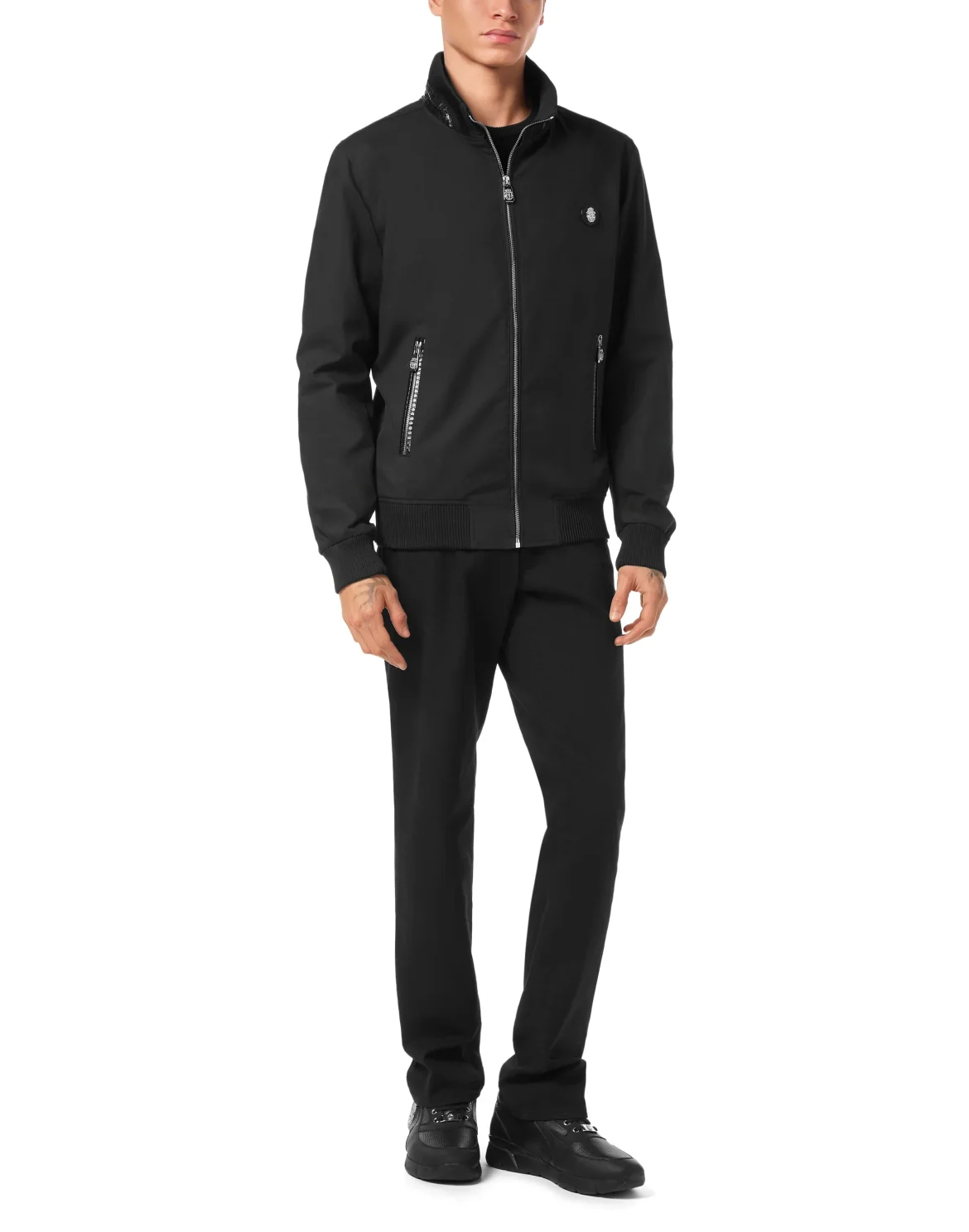 Bomber with Elaphe Details, цвет: Черный