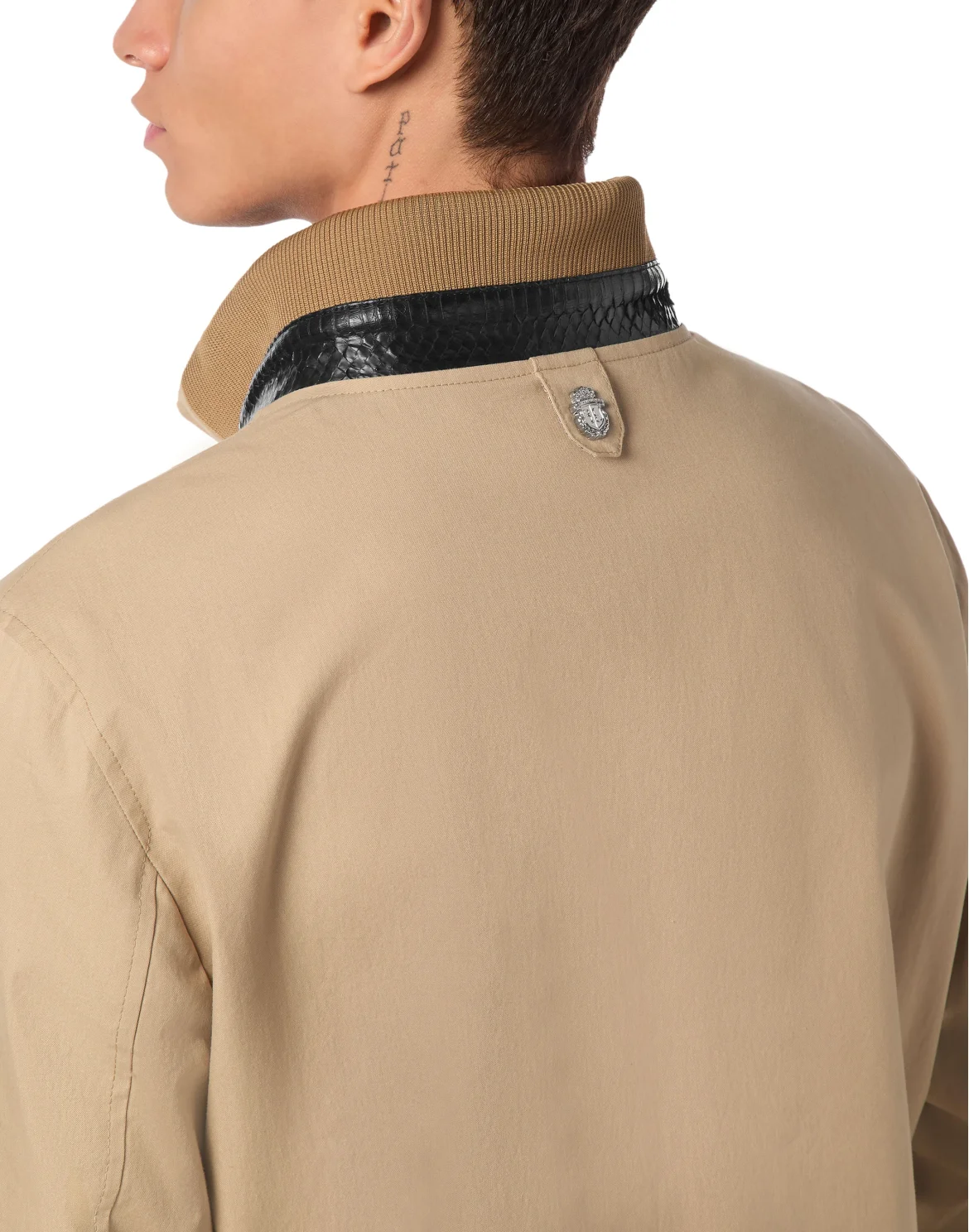 Bomber with Elaphe Details, цвет: Бежевый