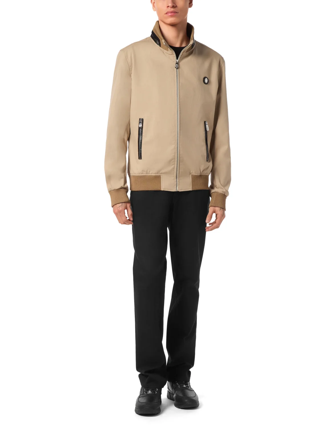 Bomber with Elaphe Details, цвет: Бежевый