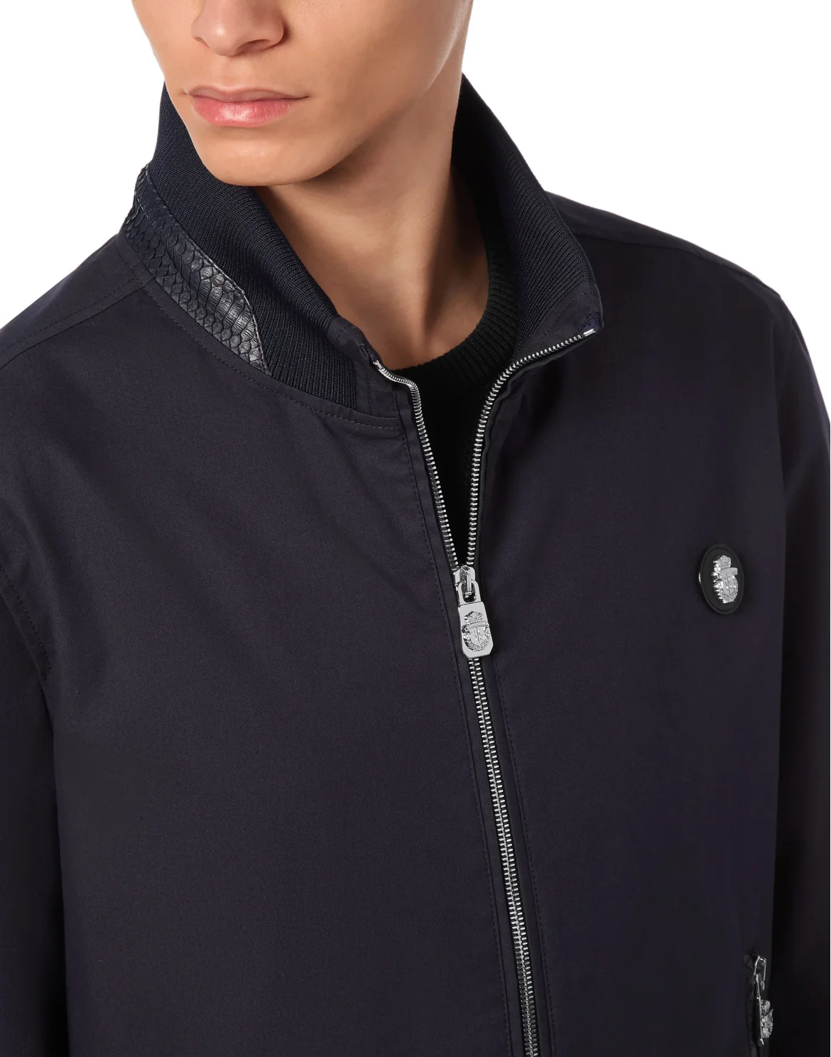 Bomber with Elaphe Details, цвет: Синий