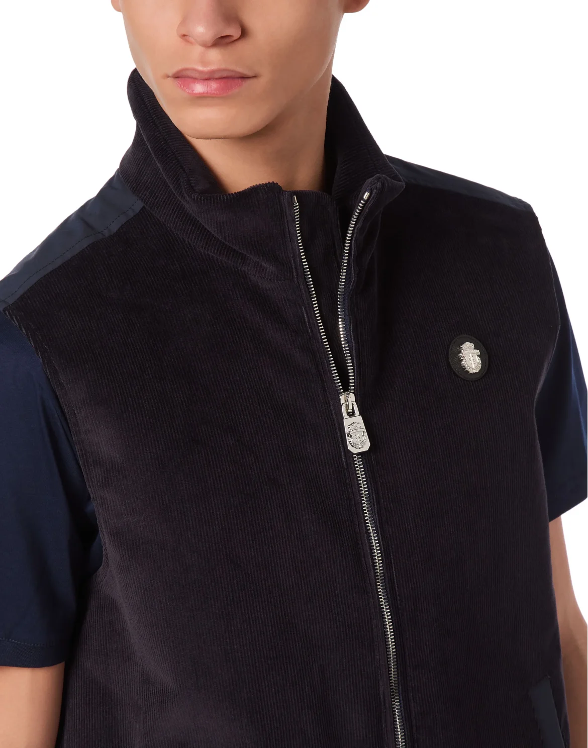 Velvet Short Vest, цвет: Синий