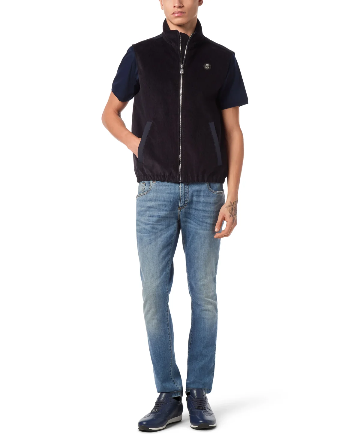 Velvet Short Vest, цвет: Синий