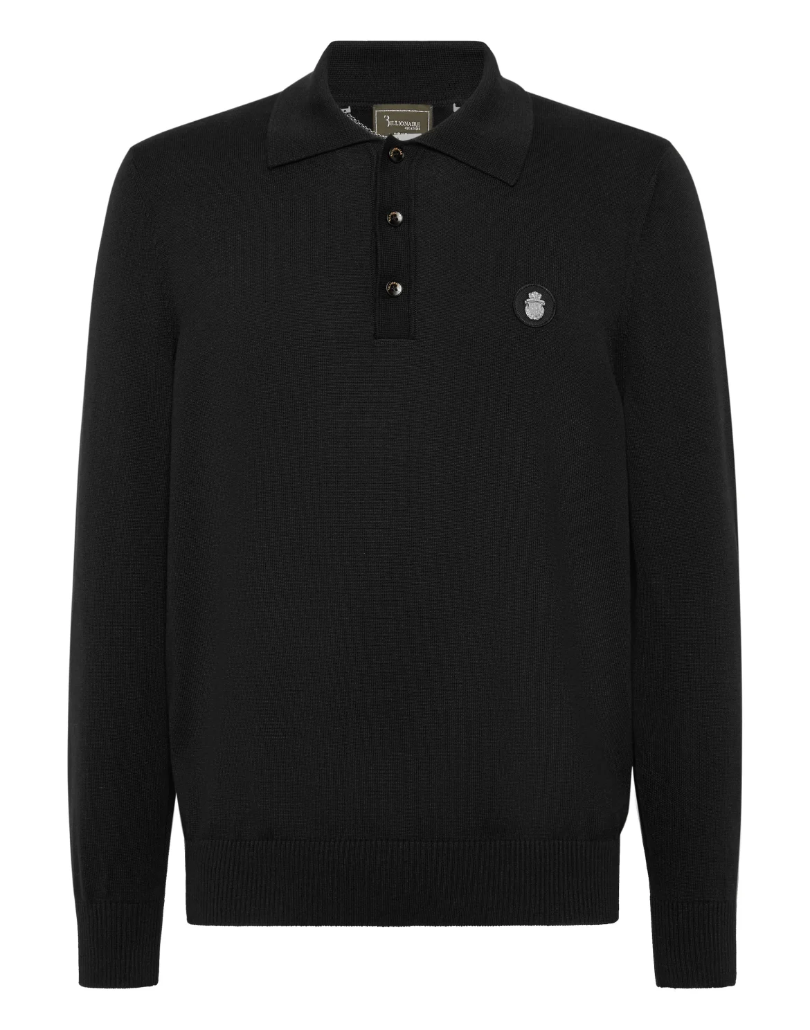 Cotton Silk Polo Shirt, цвет: Черный