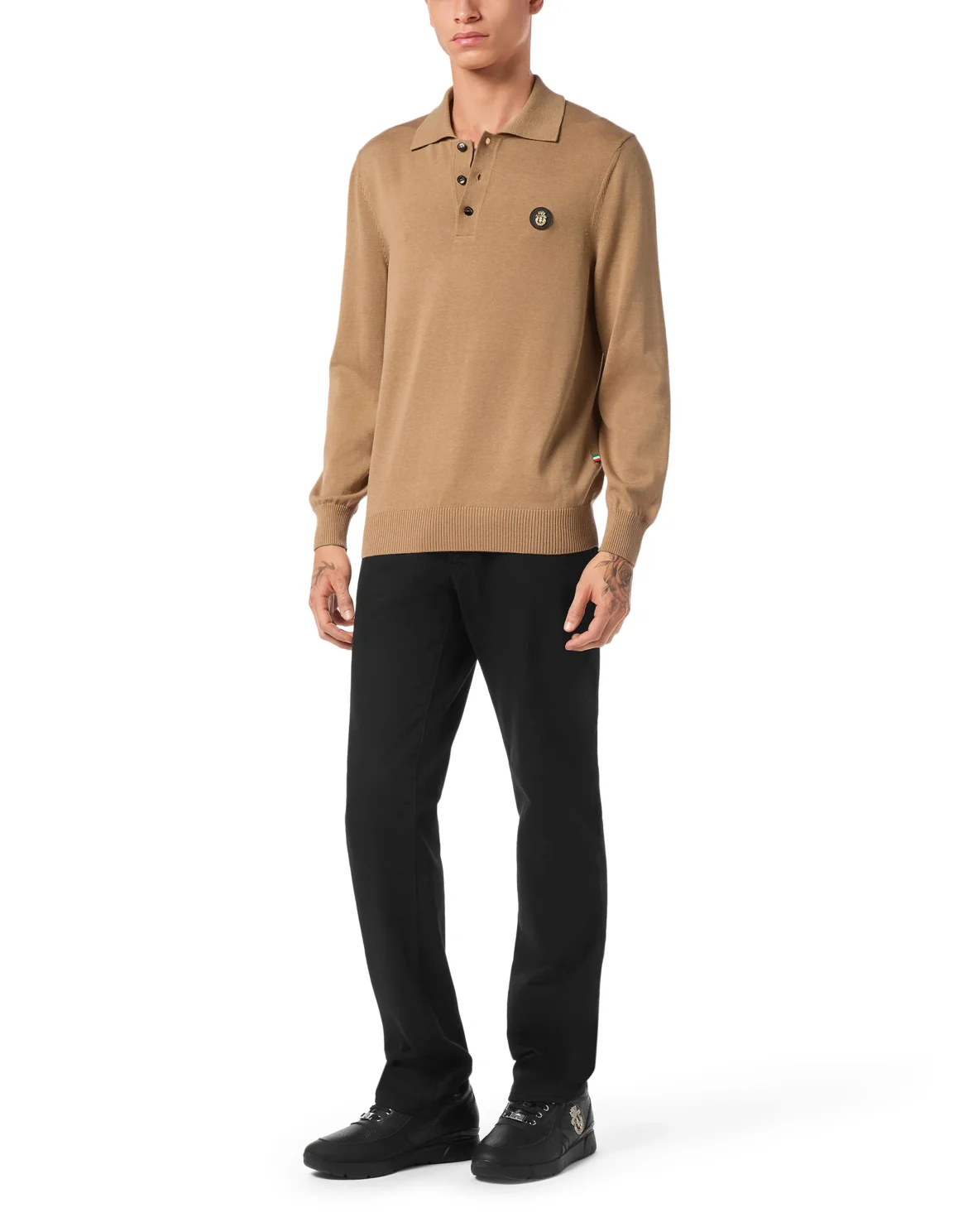 Cotton Silk Polo Shirt, цвет: Бежевый