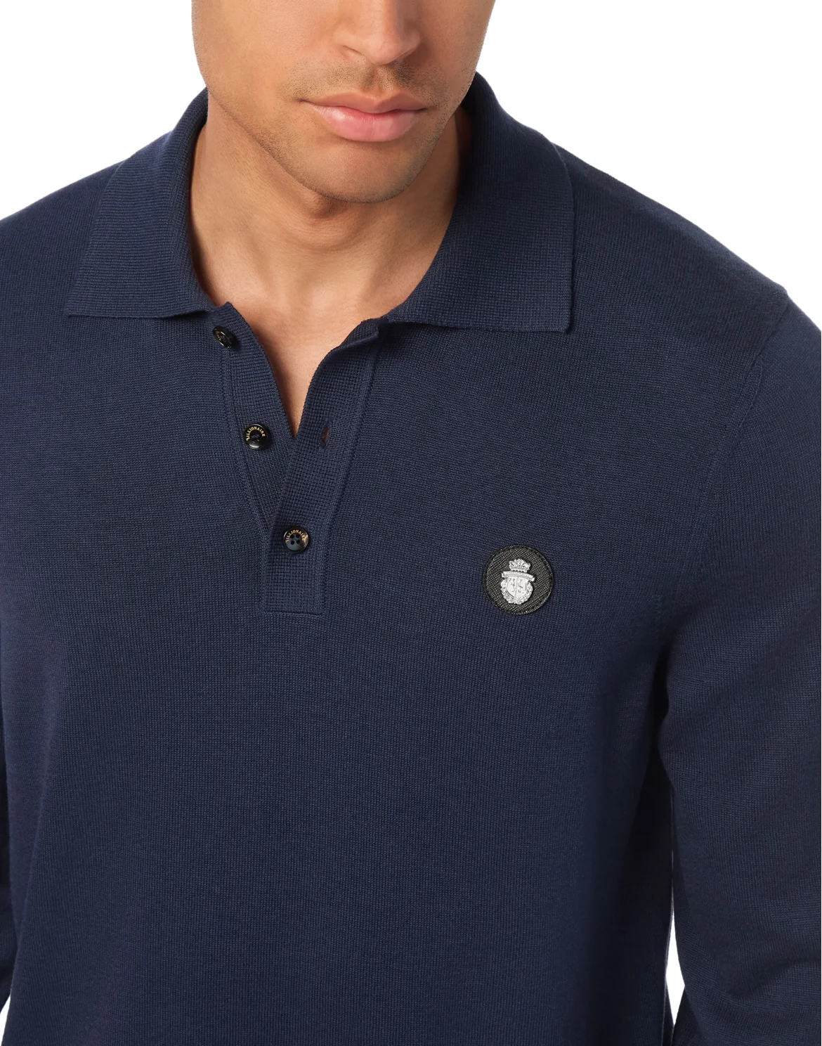 Cotton Silk Polo Shirt, цвет: Синий
