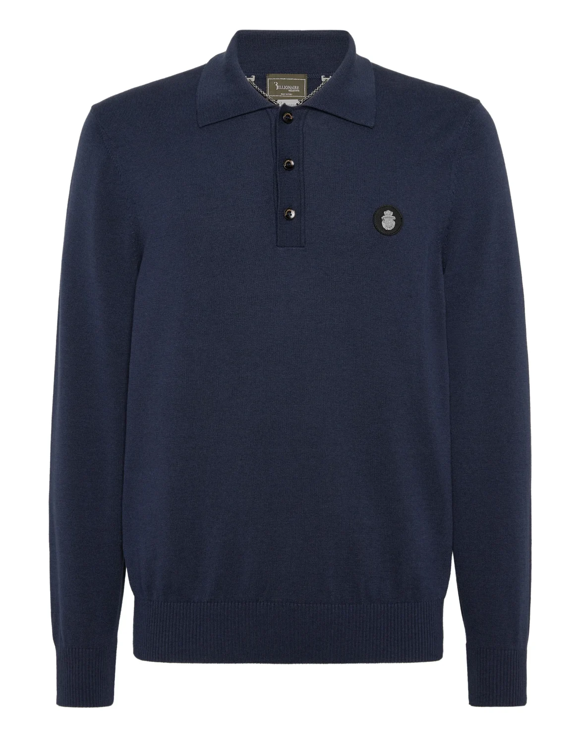 Cotton Silk Polo Shirt, цвет: Синий