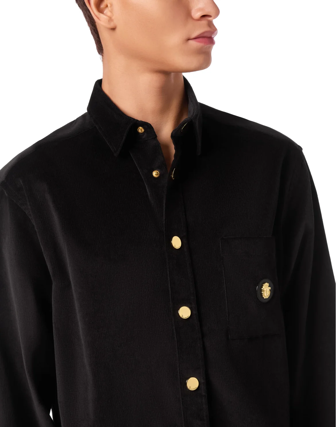 Corduroi Overshirt, цвет: Черный