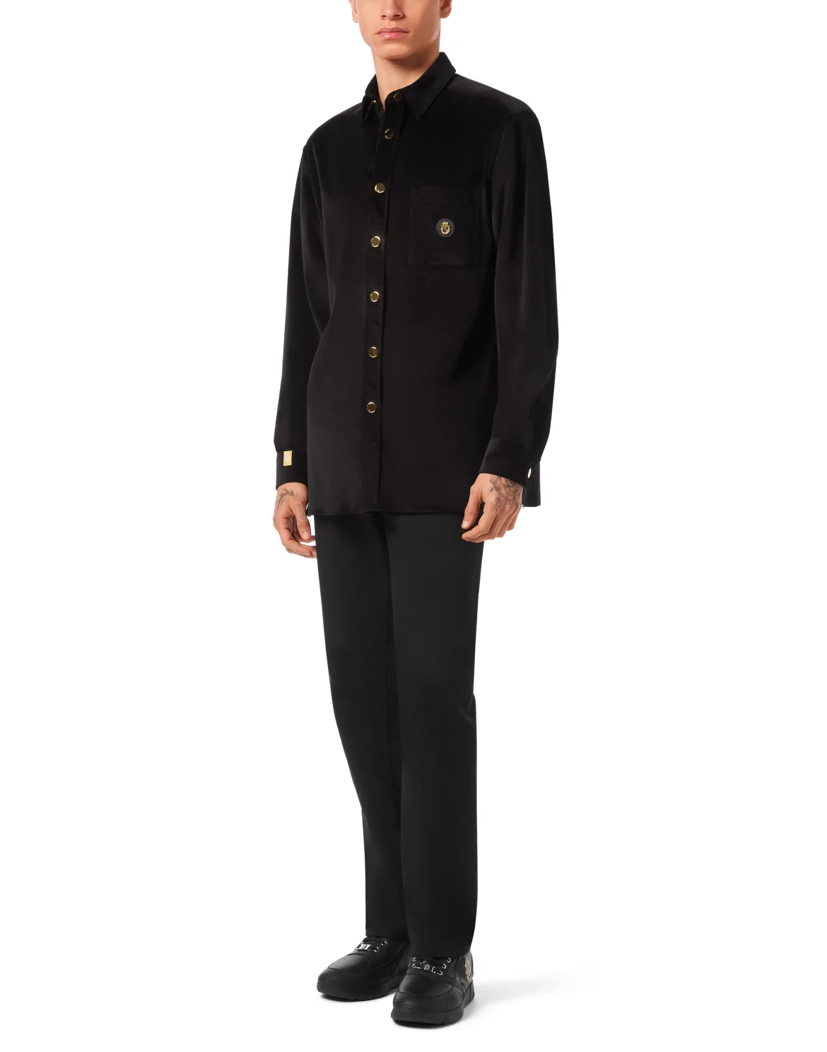 Corduroi Overshirt, цвет: Черный