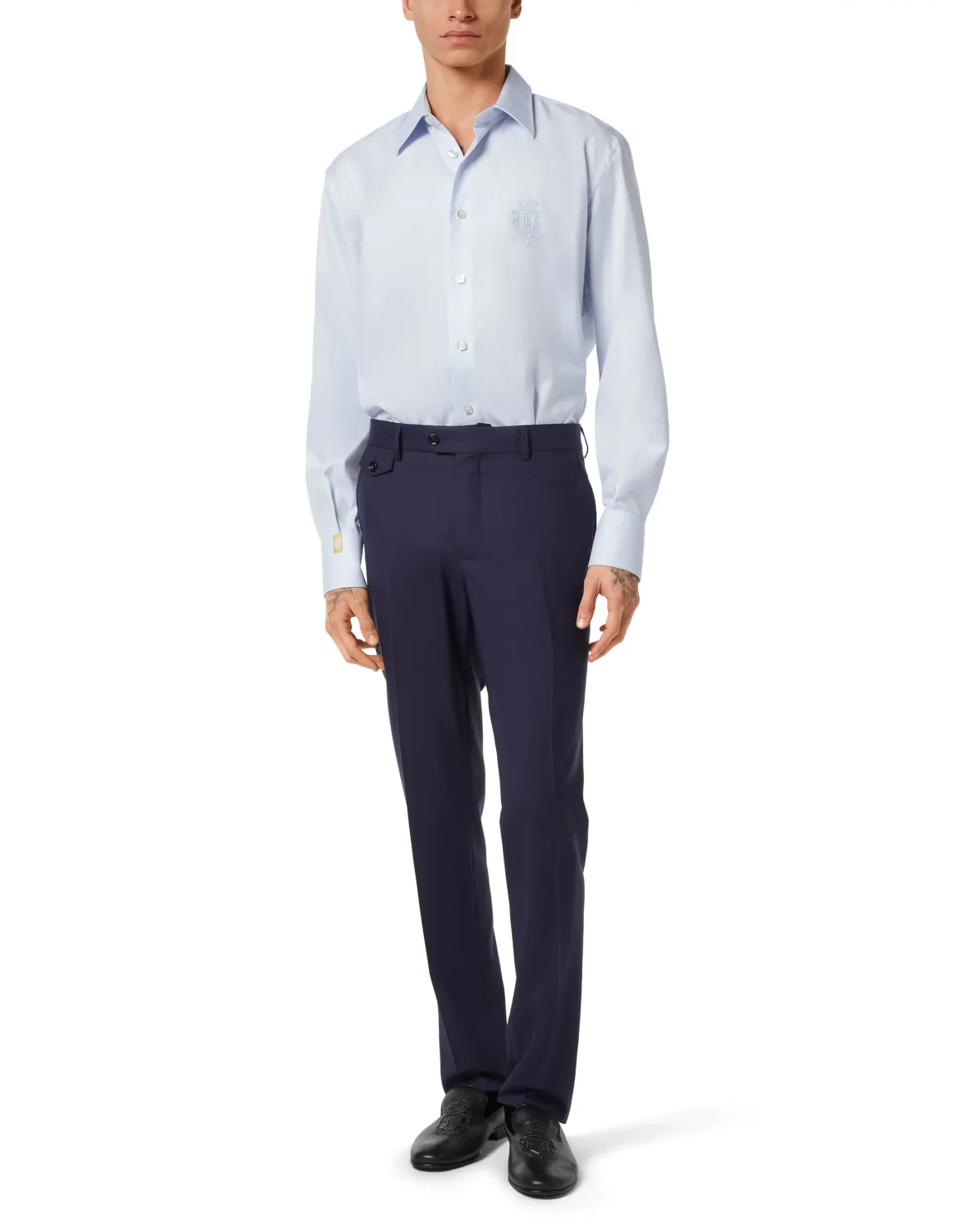 Cotton Twilled Shirt Regular Fit, цвет: Синий