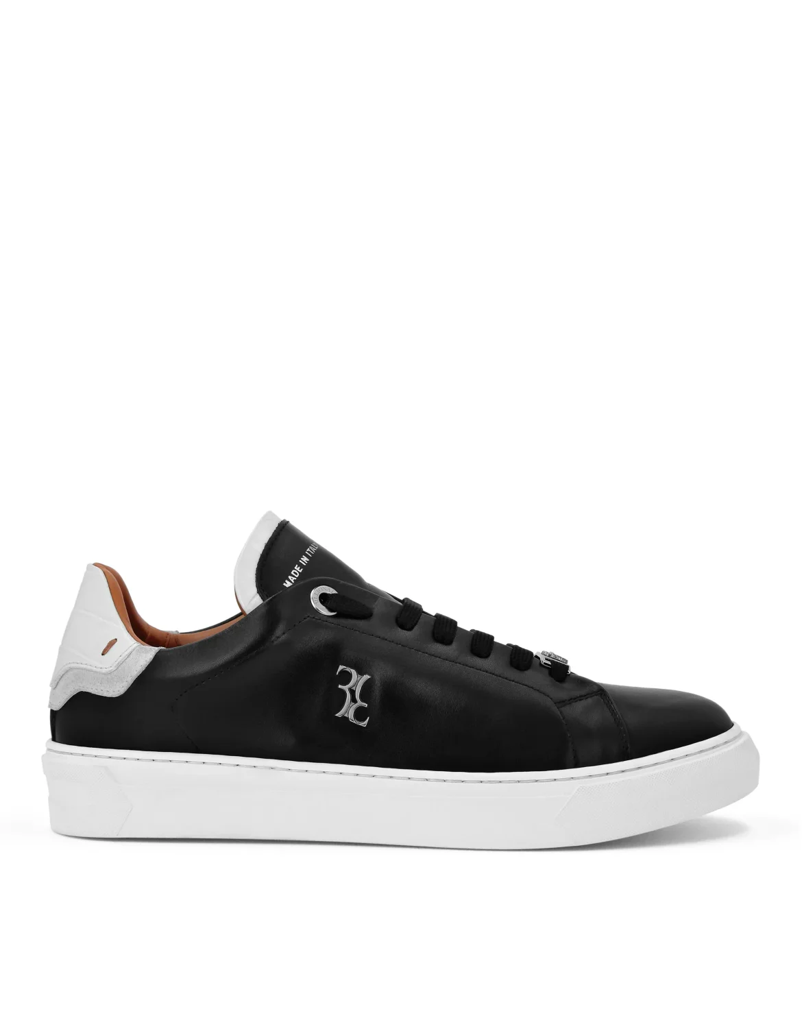 Nappa Leather Lo-Top Sneakers Crocco, цвет: Черный