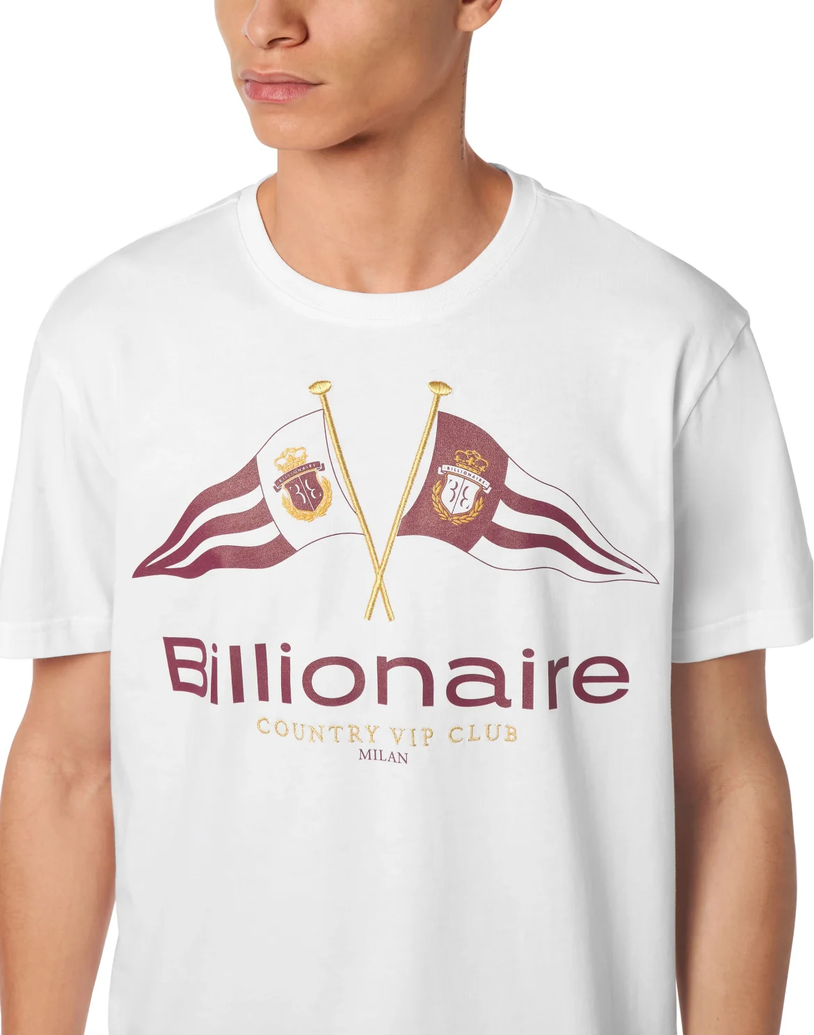 T-shirt Round Neck Flags, цвет: Белый