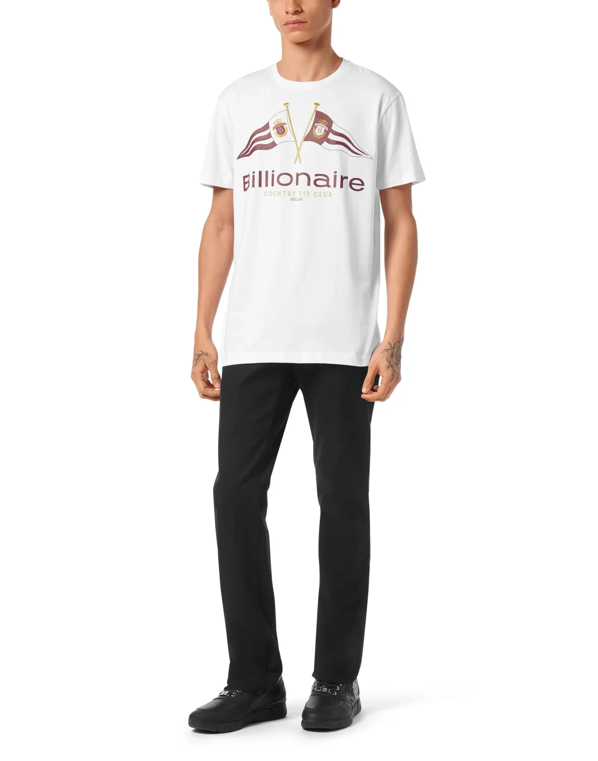 T-shirt Round Neck Flags, цвет: Белый