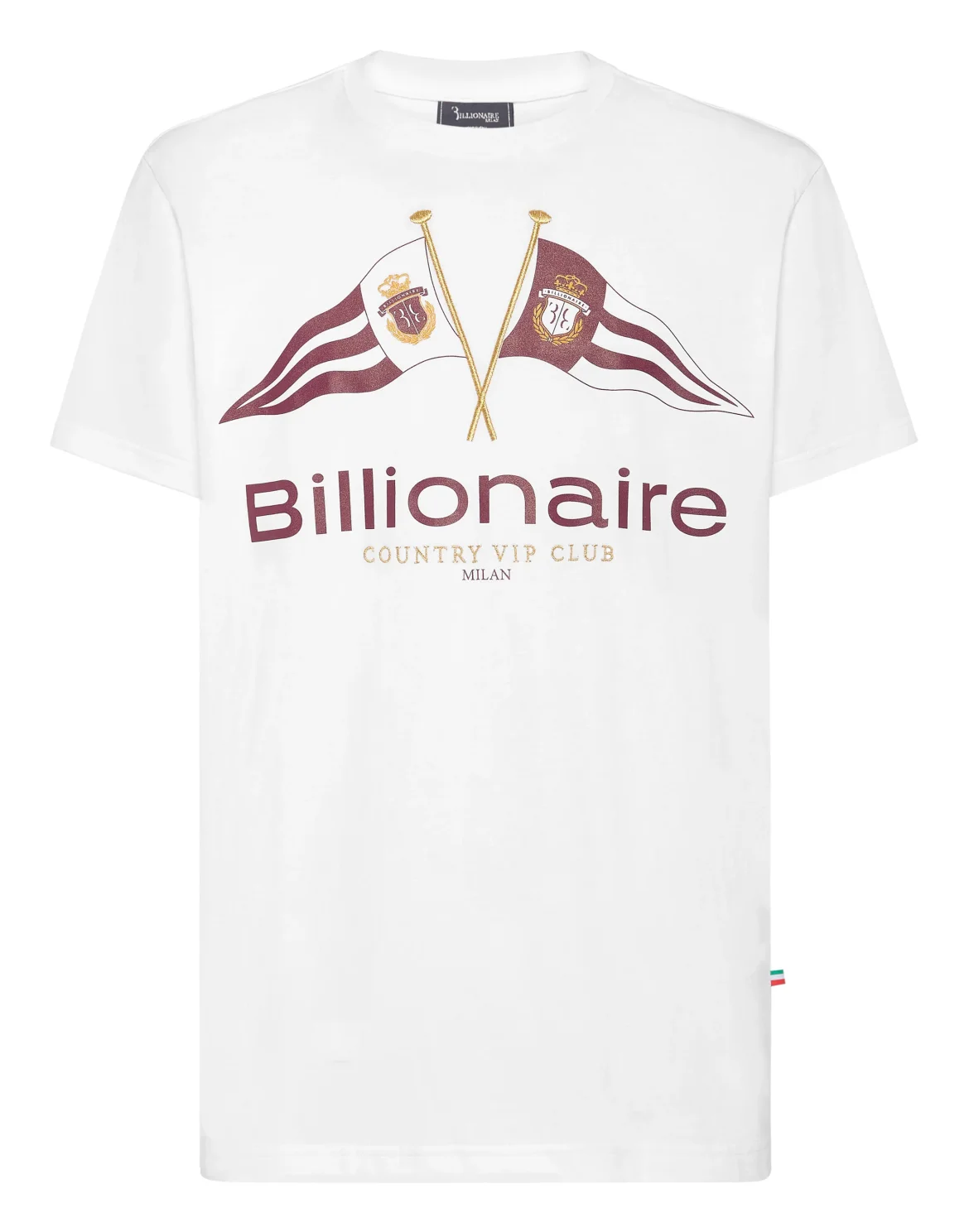 T-shirt Round Neck Flags, цвет: Белый