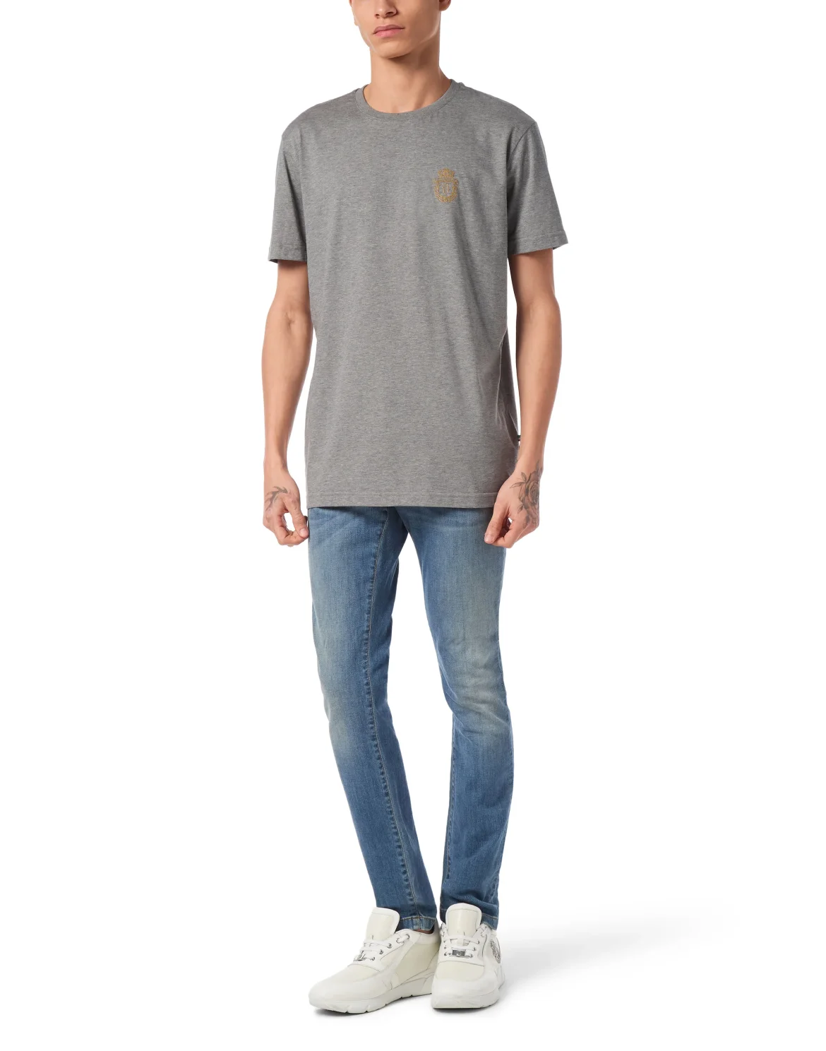 T-shirt Round Neck SS Crest, цвет: Серый