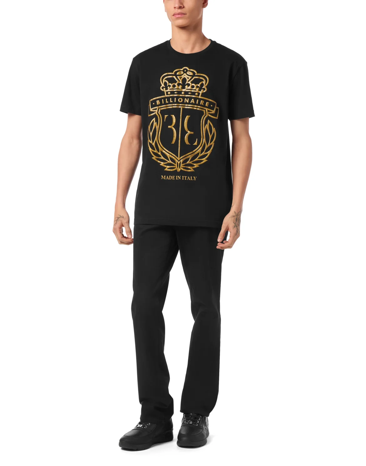 T-shirt Round Neck SS Crest, цвет: Черный