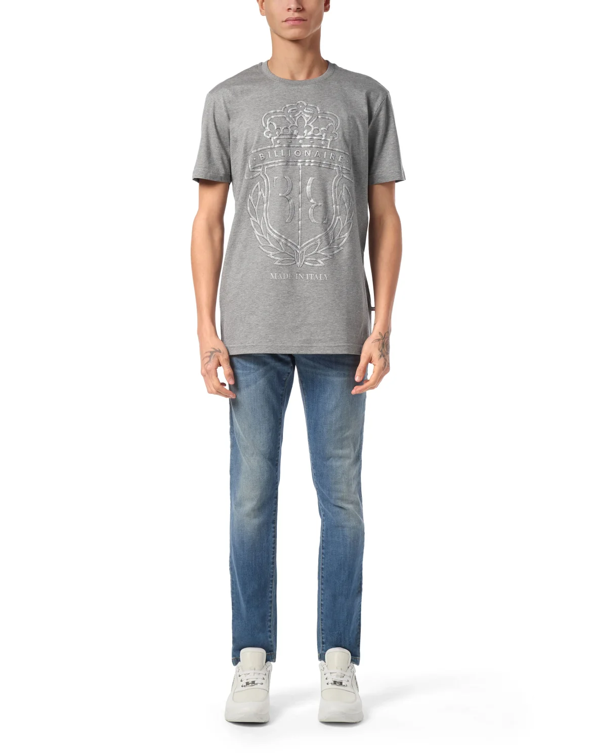 T-shirt Round Neck SS Crest, цвет: Серый