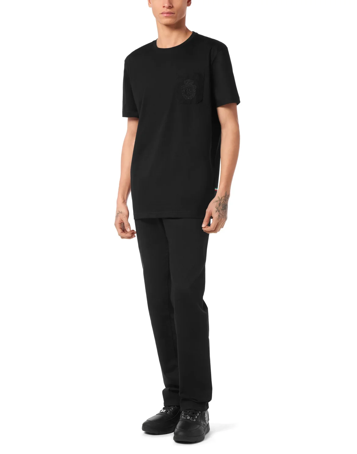 T-shirt Round Neck SS Crest, цвет: Черный