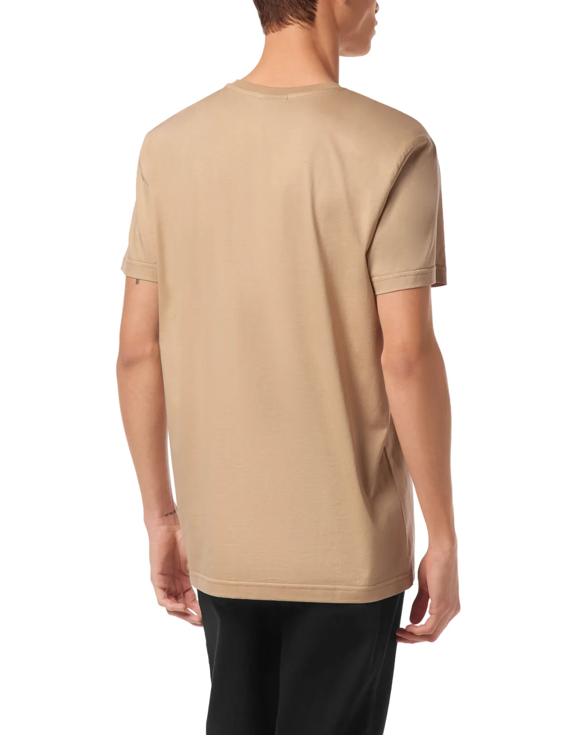 T-shirt Round Neck SS Crest, цвет: Бежевый